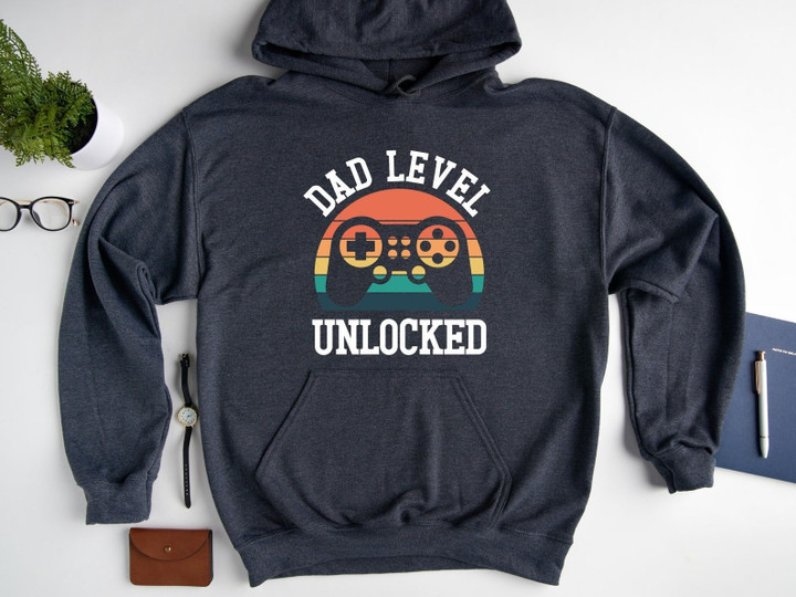 Dad Level Unlocked Sweatshirt, New Dad Hoodie