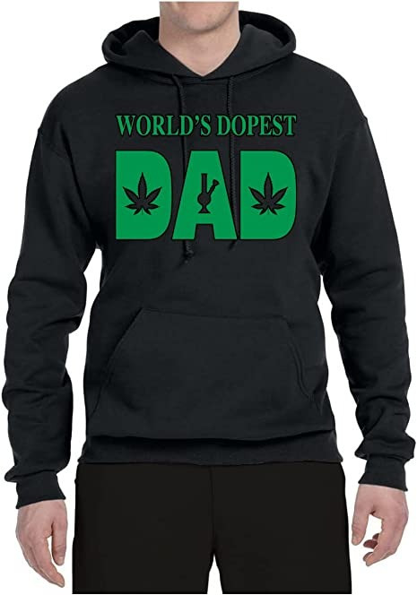 Worlds Dopest Dad Weed Marijuana Bong Weed Unisex Graphic Hoodie
