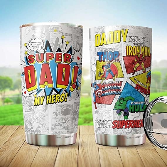 Super Dad My Hero Tumbler - Tumbler For Dad, Daddy, Father