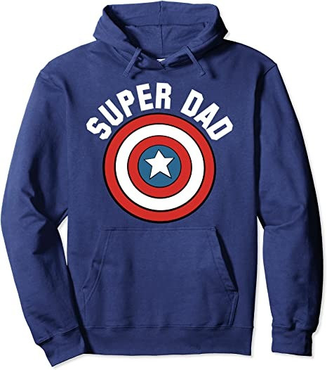 Father's Day Super Dad Shield Pullover Hoodie