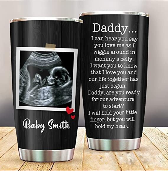 Personalized Tumbler For Daddy To Be From Baby Bump Are You Ready For Our Adventure