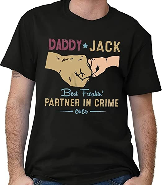Personalized Partners In Crime Shirt, Custom Papa Daddy Gifts