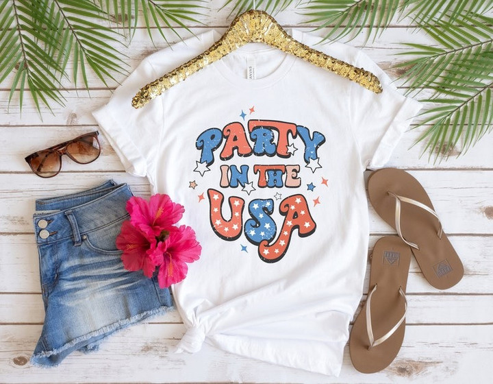 Retro Party in the USA Shirt,Party In The USA Shirt,4th of July Shirt,Independence Day Shirt,USA Patriotic Tee,4th of July Party Shirt