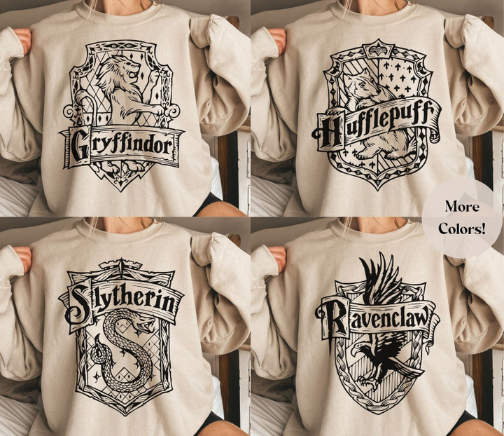 Harry Potter Magical Wizard Castle Unisex Crewneck Sweatshirt, Alumni, Cute Comfy Wizard Book Lover Pullover Sweatshirt, Family Vacation Shirts