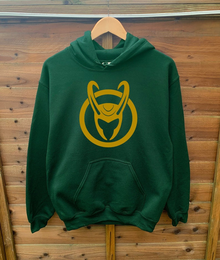 Loki circle symbol gold - adults unisex hoodie