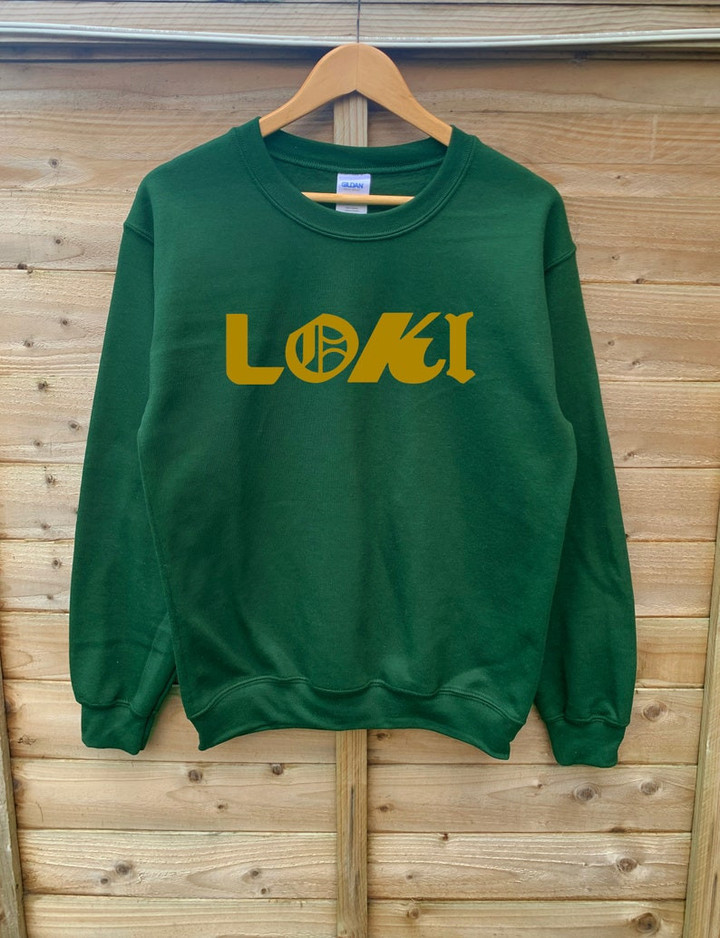 Loki text Gold - adults unisex sweater