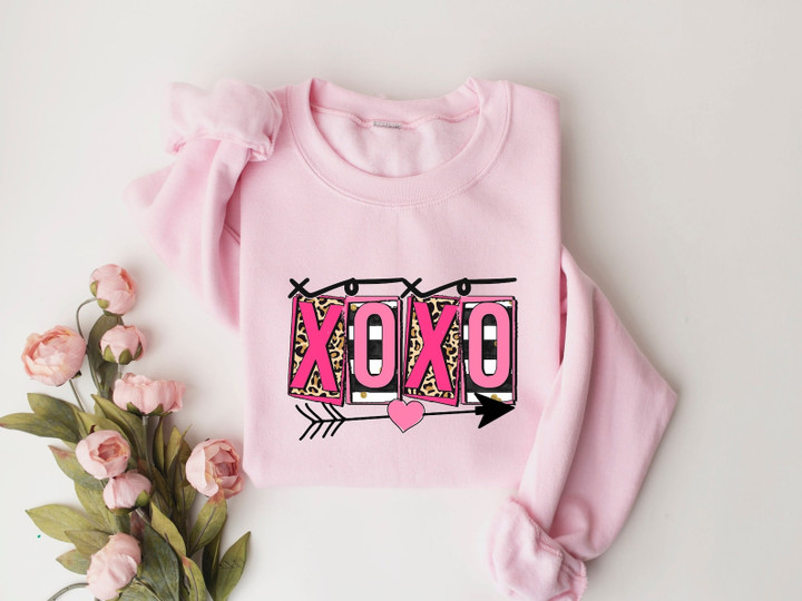 Xoxo Valentines Day Sweatshirt For Woman, Valentines Day Gift, Heart Shirt