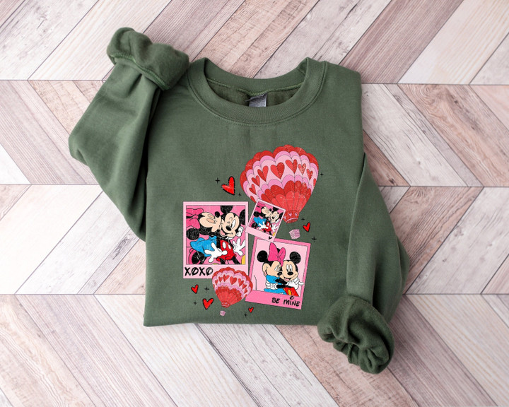 Disney Mickey Minnie Love Sweatshirt, Mickey and Minnie Valentines Tee, Disneyland Love Shirt, Mickey Minnie Shirt, Kiss Love Shirt,