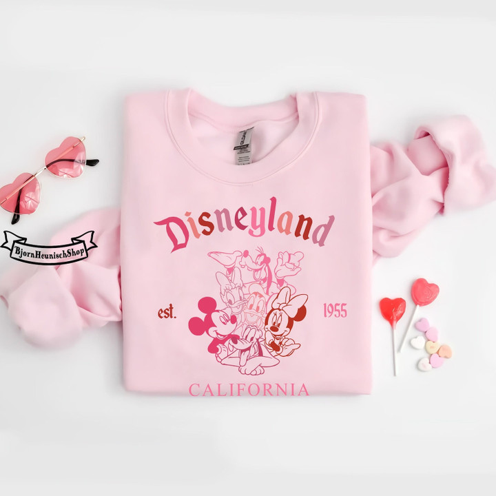 Disney Valentine Sweatshirt, Mickey Minnie Valentine Hoodie