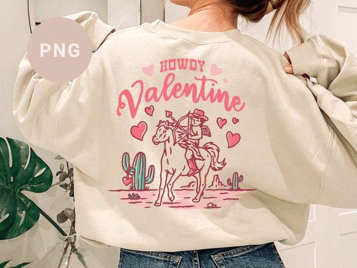 Howdy Valentine Retro Valentine Sweater