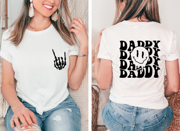 Daddy Back Design T-Shirt, 2023 Father's Day Shirt, Cool Dad Shirt, Best Gift For Father's Day, Granddad Shirt