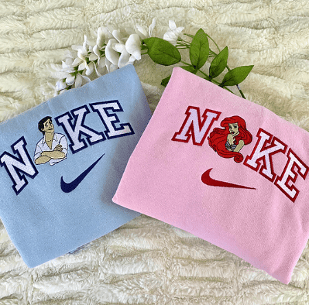 Premium Ariel and Eric Embroidered Matching Set