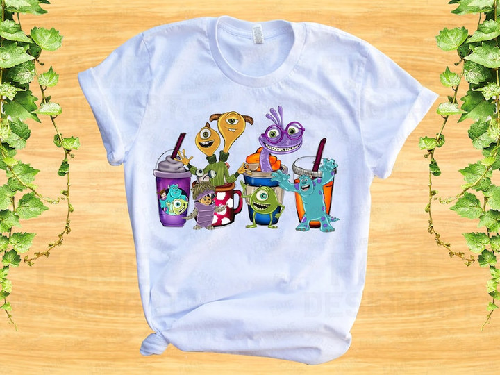 Monsters Inc Coffee Latte Shirt, Halloween Coffee Sweater, Halloween Gifts for Coffee Lovers, Halloween Latte Shirt