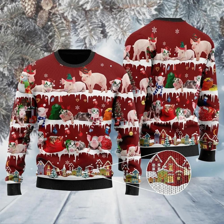 Pig Ugly Christmas Sweater | For Men &amp; Women | Adult | US1051