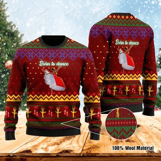 Born To Dance Ugly Christmas Sweater | For Men &amp; Women | Adult | US1617