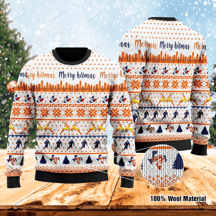 Merry Hitmas Ugly Christmas Sweater | For Men &amp; Women | Adult | US1217