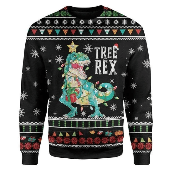 T-Rex Ugly Christmas Sweater | For Men &amp; Women | Adult | US3779