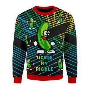 Tickle My Pickle Ugly Christmas Sweater | For Men &amp; Women | Adult | US3333