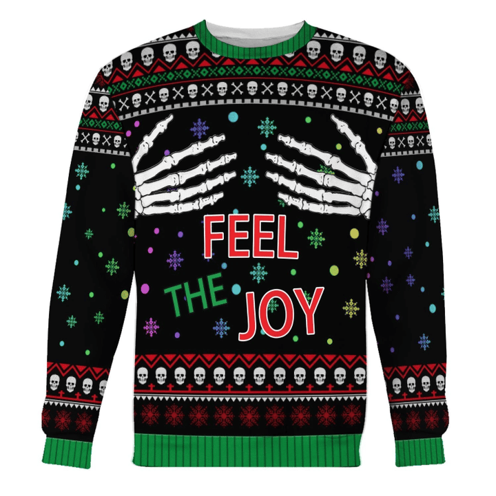 Feel The Joy Ugly Christmas Sweater | For Men &amp; Women | Adult | US3624