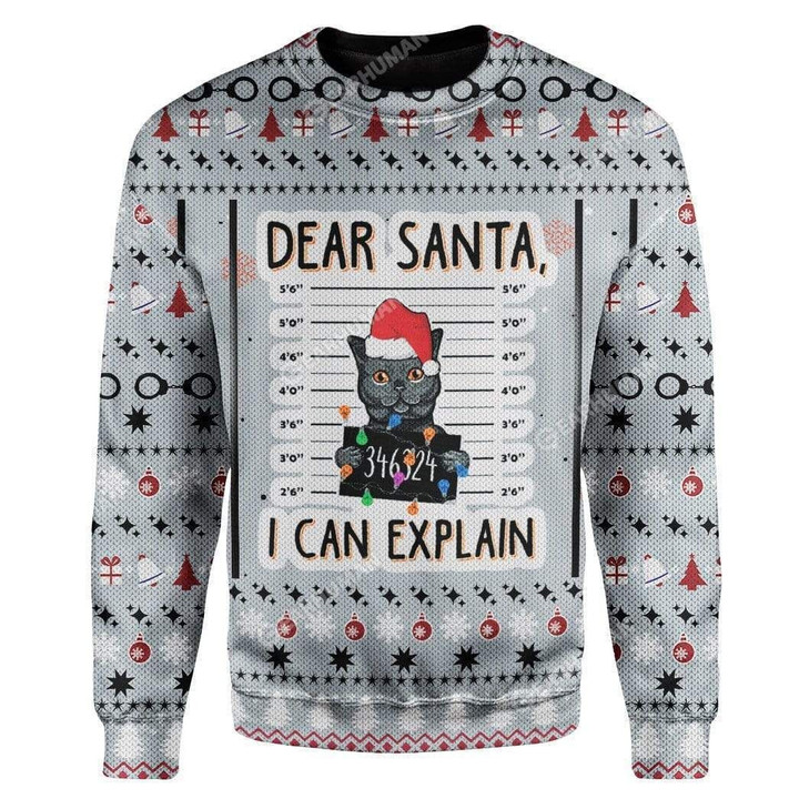 Cat Can Explain Ugly Christmas Sweater | For Men &amp; Women | Adult | US1844