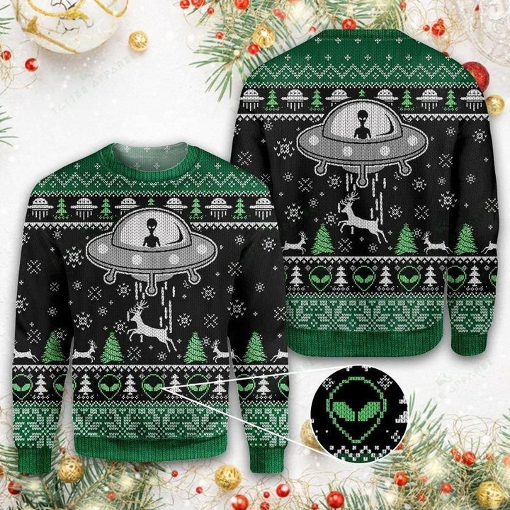 Christmas Alien Ugly Christmas Sweater | For Men &amp; Women | Adult | US1583