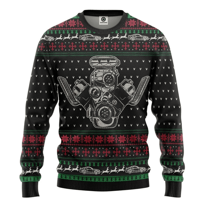 Casespring Drag Racing Ugly Christmas Sweater | For Men &amp; Women | Adult | US3230