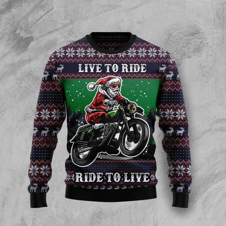 Riding Motor Ugly Christmas Sweater | For Men &amp; Women | Adult | US1443