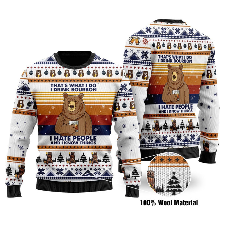 I Hate People Ugly Christmas Sweater | For Men &amp; Women | Adult | US1671