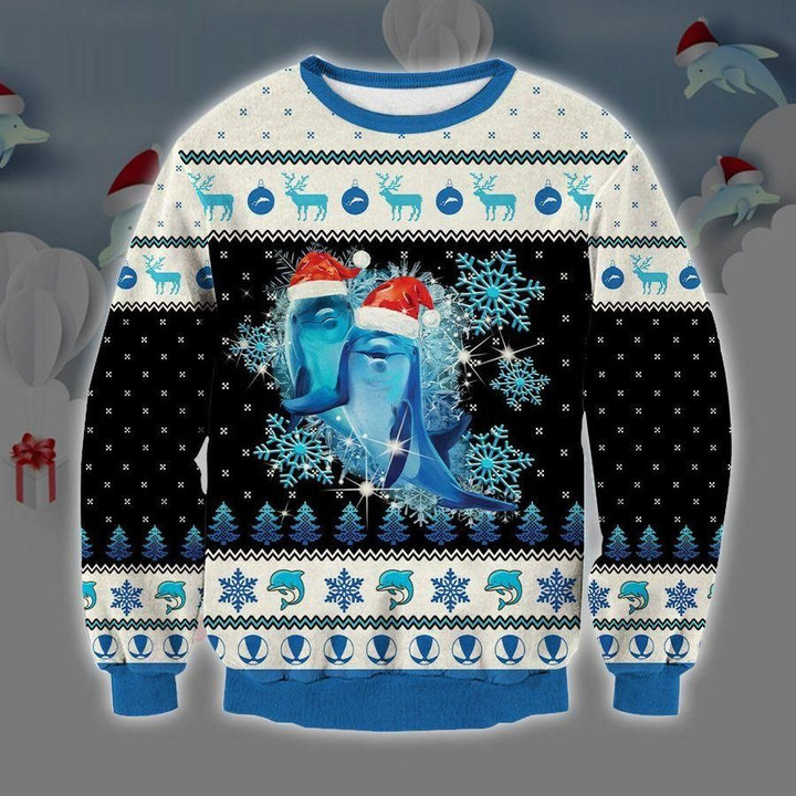 Dolphin Ugly Christmas Sweater | For Men &amp; Women | Adult | US1908