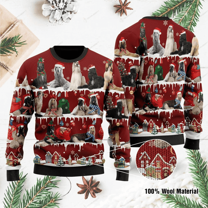 Afghan Hound Ugly Christmas Sweater | For Men &amp; Women | Adult | US1072