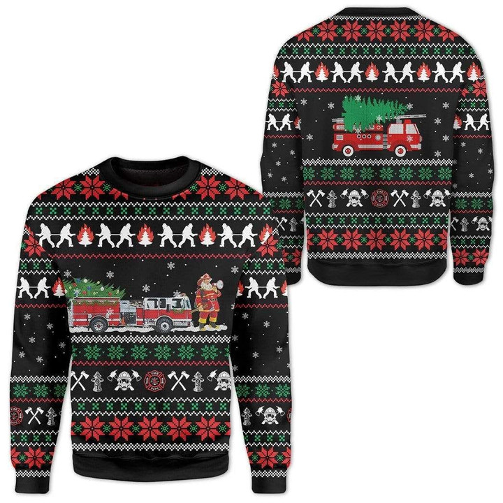 Firefighter Ugly Christmas Sweater | For Men &amp; Women | Adult | US3262
