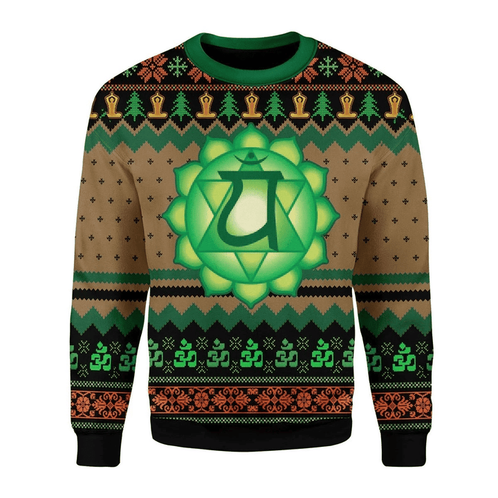 Heart Chakra Ugly Christmas Sweater | For Men &amp; Women | Adult | US3500