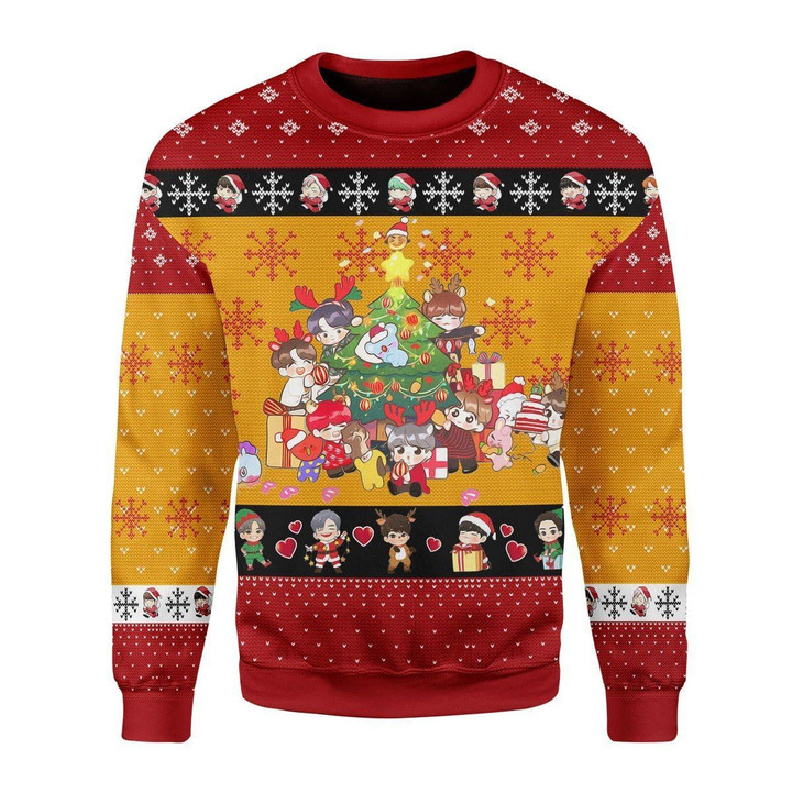 Chibi BTS Ugly Christmas Sweater | For Men &amp; Women | Adult | US3485