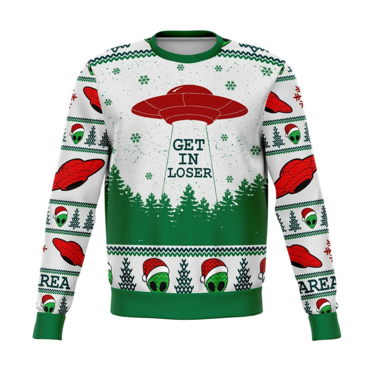 Get In Loser Ugly Christmas Sweater | For Men &amp; Women | Adult | US1963