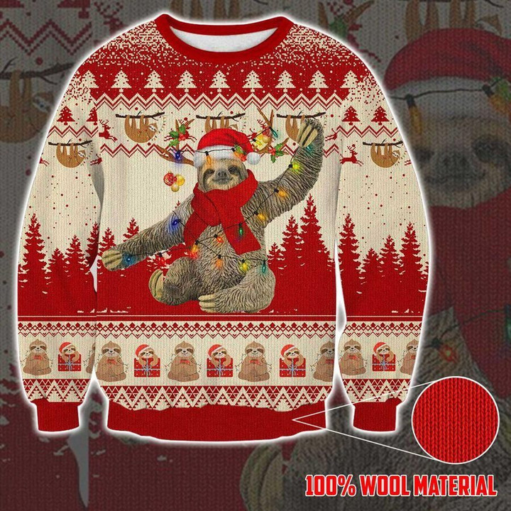 Cute Sloth Ugly Christmas Sweater | For Men &amp; Women | Adult | US3005