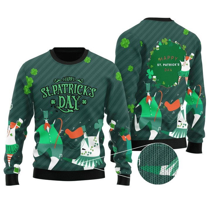 Irish Saint Patrick Day Ugly Christmas Sweater | Unisex | Full Size | Adult | Colorful | US3810
