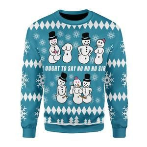 Ought To Say No No No Sir Ugly Christmas Sweater | For Men &amp; Women | Adult | US3547