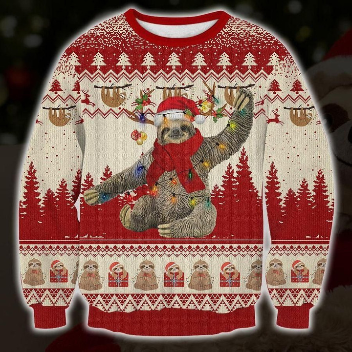 Cute Sloth Ugly Christmas Sweater | For Men &amp; Women | Adult | US1905