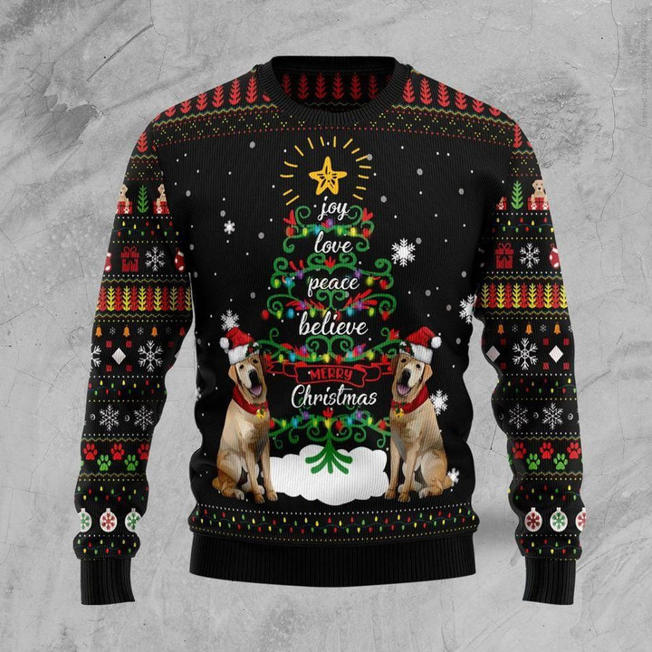 Labrador Retriever Dog Ugly Christmas Sweater | For Men &amp; Women | Adult | US1817