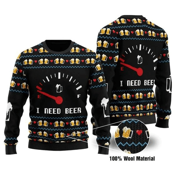 I need Beer Ugly Christmas Sweater | For Men &amp; Women | Adult | US1953