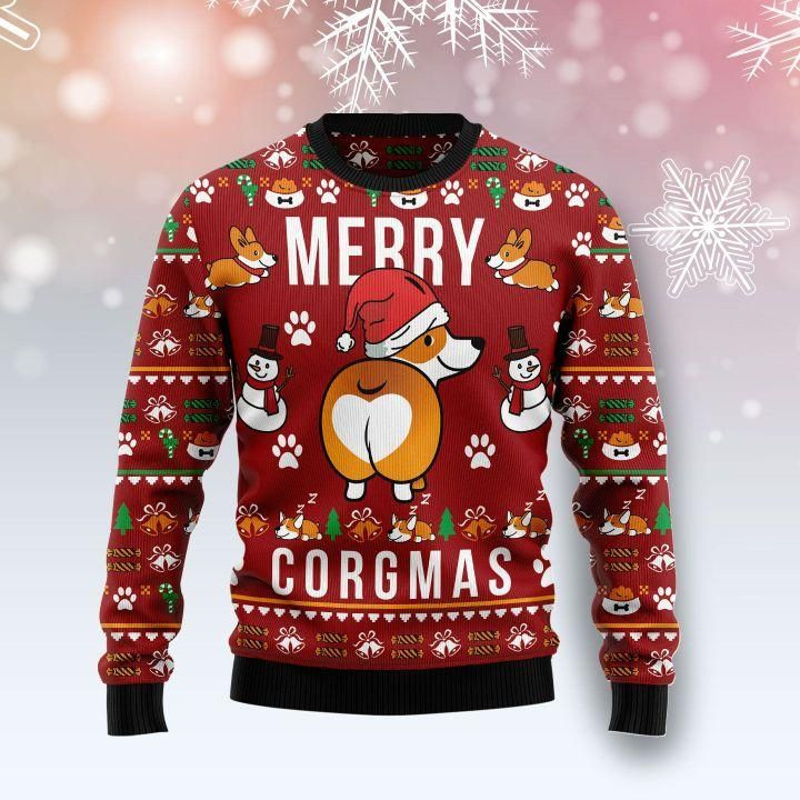 Funny Corgi Dog Ugly Christmas Sweater | For Men &amp; Women | Adult | US1489