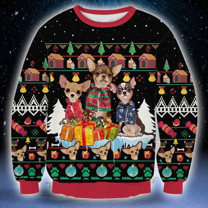 Chihuahua Ugly Christmas Sweater | For Men &amp; Women | Adult | US1893