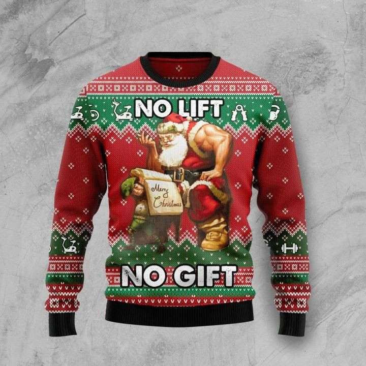 No Lift No Gift Ugly Christmas Sweater | For Men &amp; Women | Adult | US1477