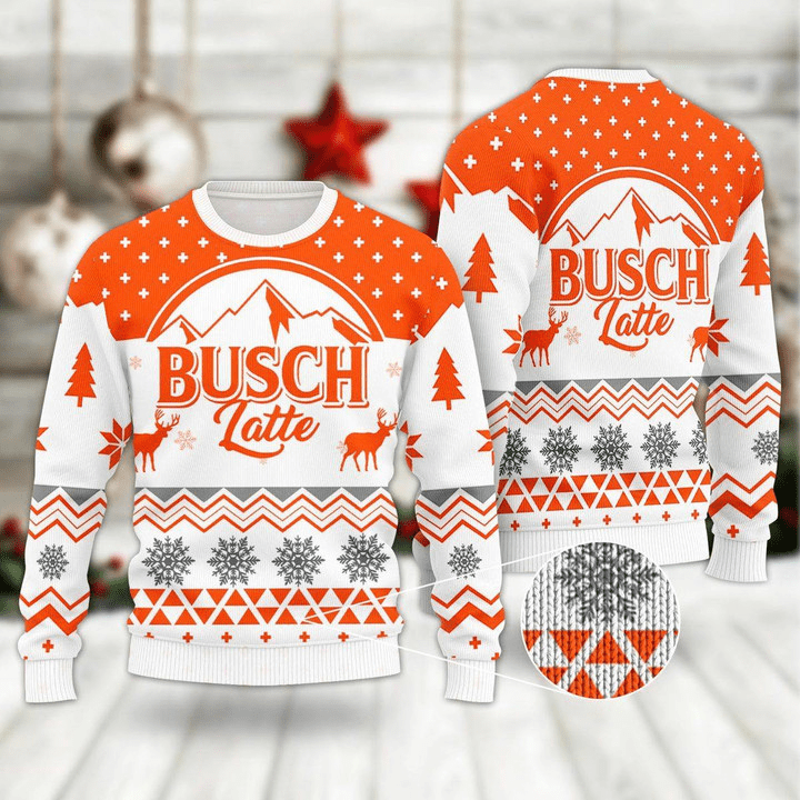 Mountain Busch Latte Christmas Ugly Sweater