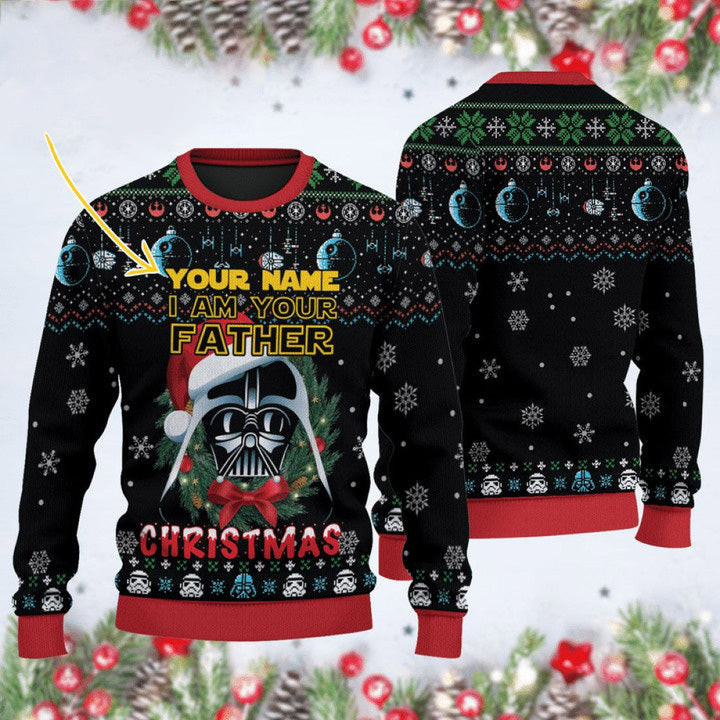 Personalized I'm Your Father Darth Vader Christmas Sweater