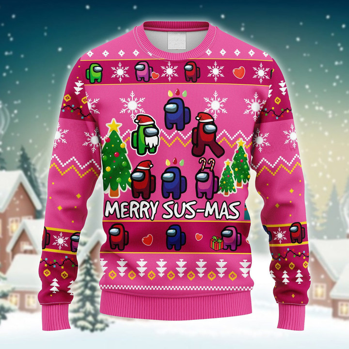 Among Us Merry Sus-Mas Ugly Sweater
