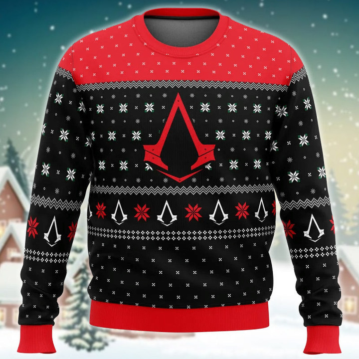 Red Logo Assassin's Creed Ugly Sweater