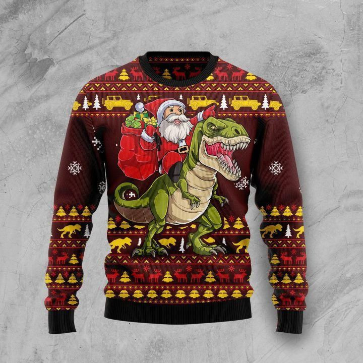 Santassic Park Ugly Christmas Sweater | For Men &amp; Women | Adult | US1954