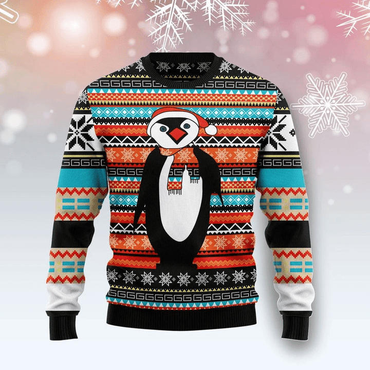 Colorful Pattern Penguin Ugly Christmas Sweater | For Men &amp; Women | Adult | US1971