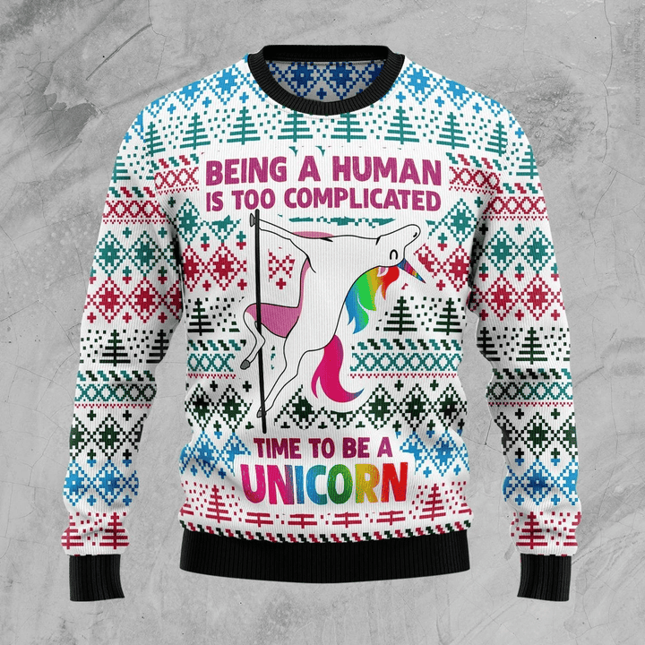 Be A Unicorn Ugly Christmas Sweater | For Men &amp; Women | Adult | US1571